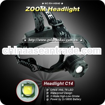 Goldrunhui RH-H0040 Zoom Headlight T6 LED CREE Waterproof