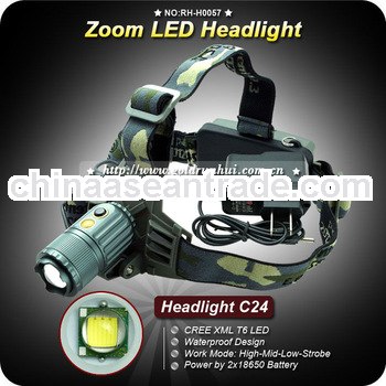 Goldrunhui RH-H0057 High Power Zoom Cree T6 Led Headlamp