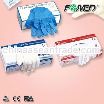 Good price long sleeve latex examination gloves for hospital with CE
