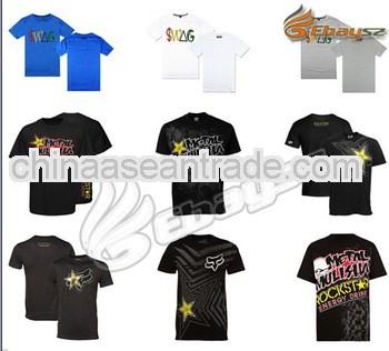 Good quality embroidery men's sexy v neck t shirt