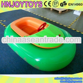 Green inflatable aqua boat with battery
