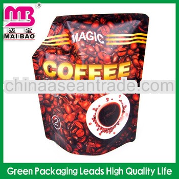 Guangzhou factory made vacuum sealed aluminum foil coffee bags with one way valve