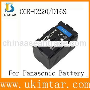 High Capacity batteries CGR-D220,CGR- D16S for Panasonic 2200mAh factory supply