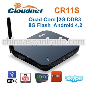 High Quality CR11S RK3188 Quad Core Android 4.3 Miracast DLNA Airplay 2GB RAM Camera MIC RJ45 TV Box