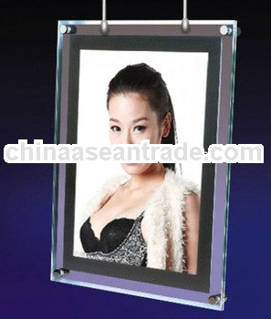 High Quality Hang Wire Led Crystal Light Box Frame