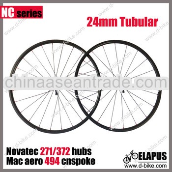 High perforance carbon 24mm tubular bike wheel