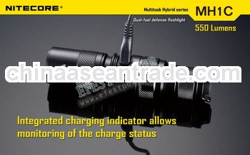 High quality MH1C 550 lumens micro USB charging port flashlight