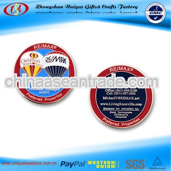High quality Silver Color metal challenge coin for souvenior