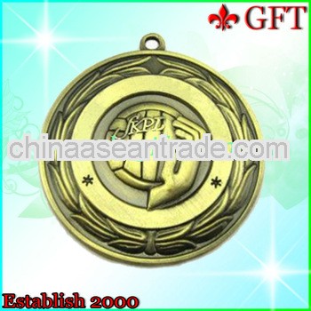 High quality gold award medal /competition award medal with ribbon