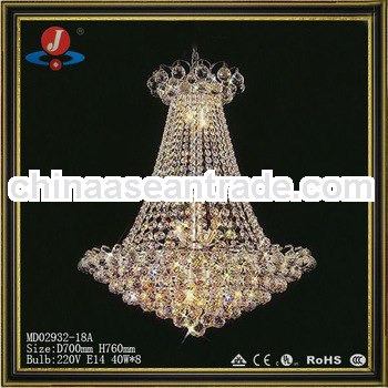 High quality tranditional ball crystal chandelier lamp guzhen pendant ligting MD02932-18A.