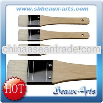 Hog Bristle Painter Brushes-Varnished Wooden Handle