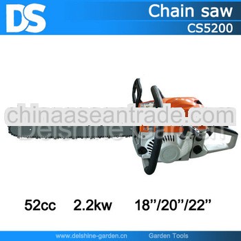 Hot sales 52cc 2.2kw CS5200 Gas Chainsaw