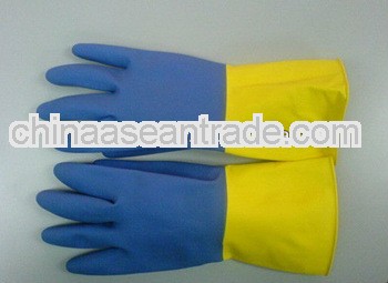 Hot sell Colored natural rubber gardening gloves/unlined Latex Rubber Hand Gloves