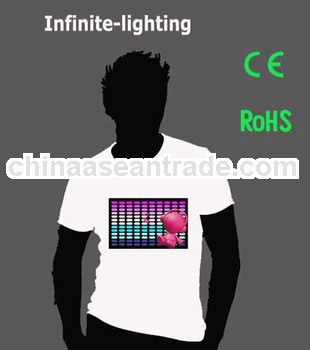 Hot-selling led light up t-shirts for christmas gift