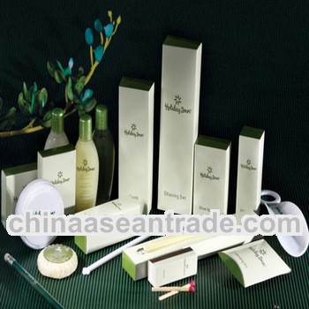 Hotel Amenities set packed in paper box / plastic bag with your LOGO 5 star hotel amenities set