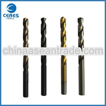 Hss straight shank twist drill bits for metal,stainless steel drilling