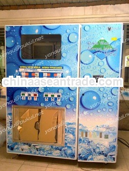 Ice Cube & Water Vending Machine With LCD Screen