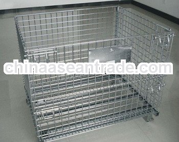 Industrial stackable storage wire mesh containers