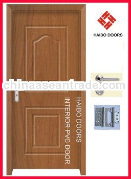 Interior PVC coated Wooden Bathroom doors (HB-8068)