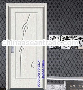 Interior PVC veneer wooden door (HB-8195)