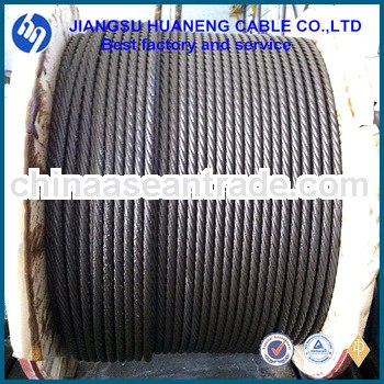 JIANGSU HUANENG SUYOU 6*19W+FC(SISAL) 13mm-29mm Galvanized and Ungalvanized Steel Wire rope for Oilf