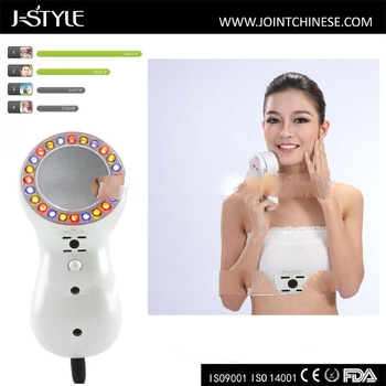 J-style multifunctional home-use ultrasonic photon beauty device,led light therapy