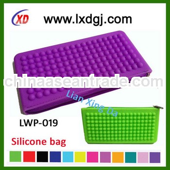 Jelly color soft wallet cosmetic bag
