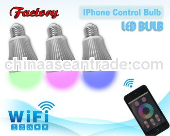 LED RGBW wifi bulbs/ color changing led rgb wifi bulb lamps/led color changing bulbs with 2 years wa