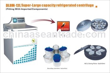 Large capacity 4200r/min refrigerated centrifuge DL8M-12L