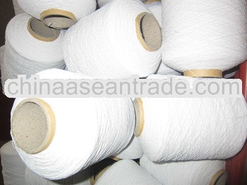 Latex rubber covered polyester yarn raw white for cuff knitting sell to Dominica