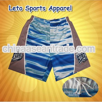Leto Sports Apparel 100%polyester mens lacrosse /box lacrosse shorts