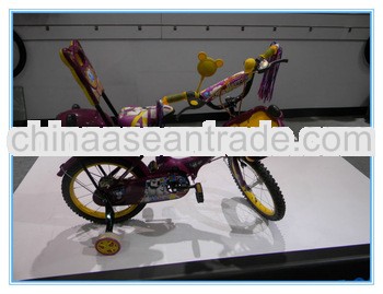 Lovely shape with rear box backrest baby girl BMX cycle,child bike bicycle,kid bike bicycle for sale