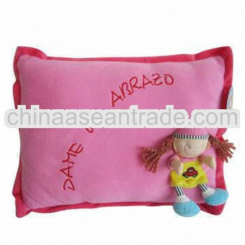 Lovey pink plush toy cushion