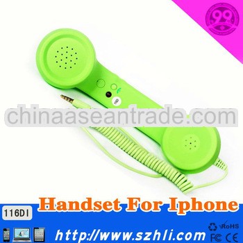 Low-radiation retro pop phone handset with 3.5mm audio jack cellphone receiver 116DI on big sale!