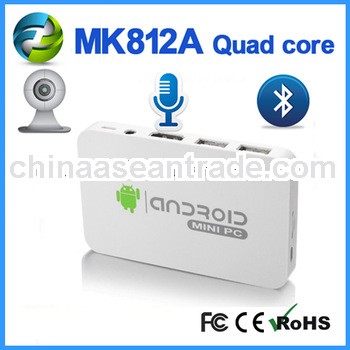 MK812A Android Mini TV BOX RK3188 Quad Core Android 4.2.2 Built-in Camera Bluetooth HDMI 1G DDR3