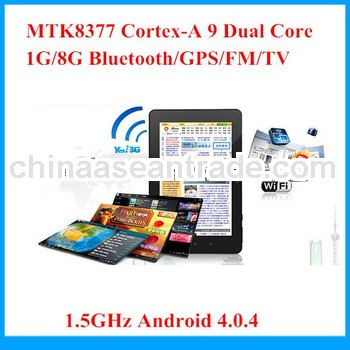 MTK8377 Built-in 3G Phone Call Dual SIM 7 inch Dual Core GPS Bluetooth Dual Camera 8GB Tablet PC