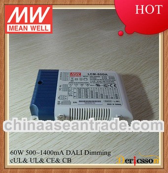 MW 60W Dali Dimming LED Driver Various Output Currents UL CE CB LCM-60DA