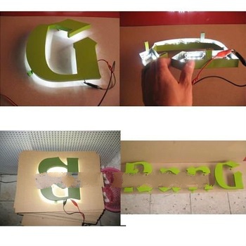 Magic Advertising LED Backlight Letter Stainless Steel Sign