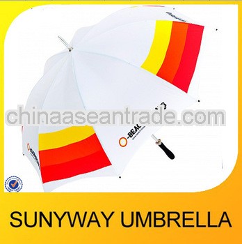 Manual Open Straight Golf White Umbrella