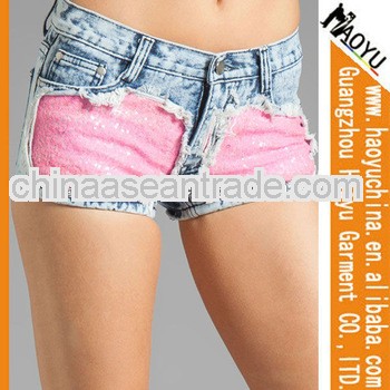 Manufacturer wholesale fleece cotton hot pants girls/women short pants cheap jean shorts hot pants (