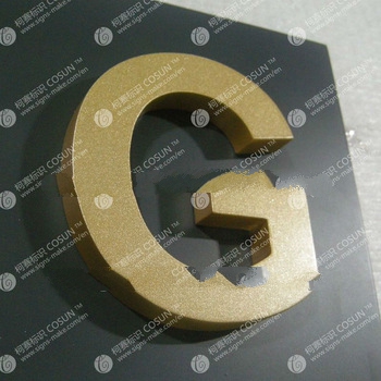 Metal electroplate golden letter