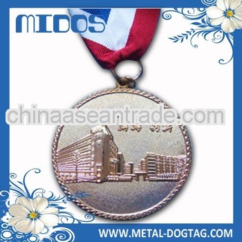 Metal medal , medallions with Ribbon Drap