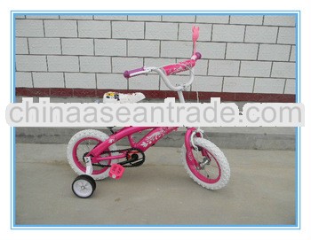 Mini bmx bike for baby girl with pink color training wheel for sale cheap