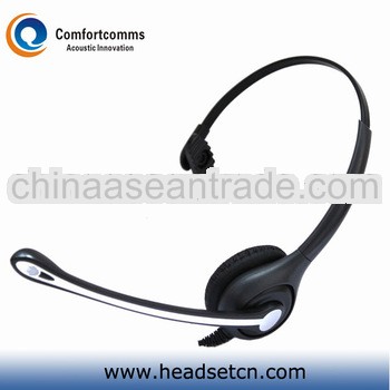 Monaural Office Call Center Corded Phone Headset with Noise Cancelling Stylish Mic