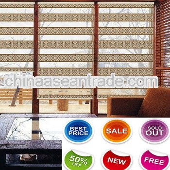 Motorized Zebra Roller Shade with 100% Polyester fabric
