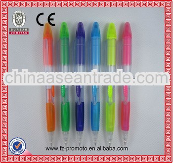 Multi-coloured ball pen with charm