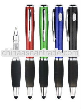 Multifunction led ball pen,promotional metal led pen