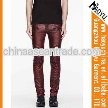 New Mens Spring Stylish Collection Designer Custom Made Men's red leather pants (HYPU202)