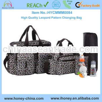 New Sexy Style Brown Leopard Pattern Changing Bag Leopard Diaper Bag