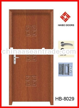 New design Interior MDF PVC Wooden Door (HB-8029)